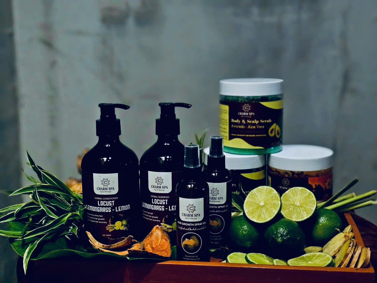dầu gội đầu dưỡng sinh nhà Charm spa