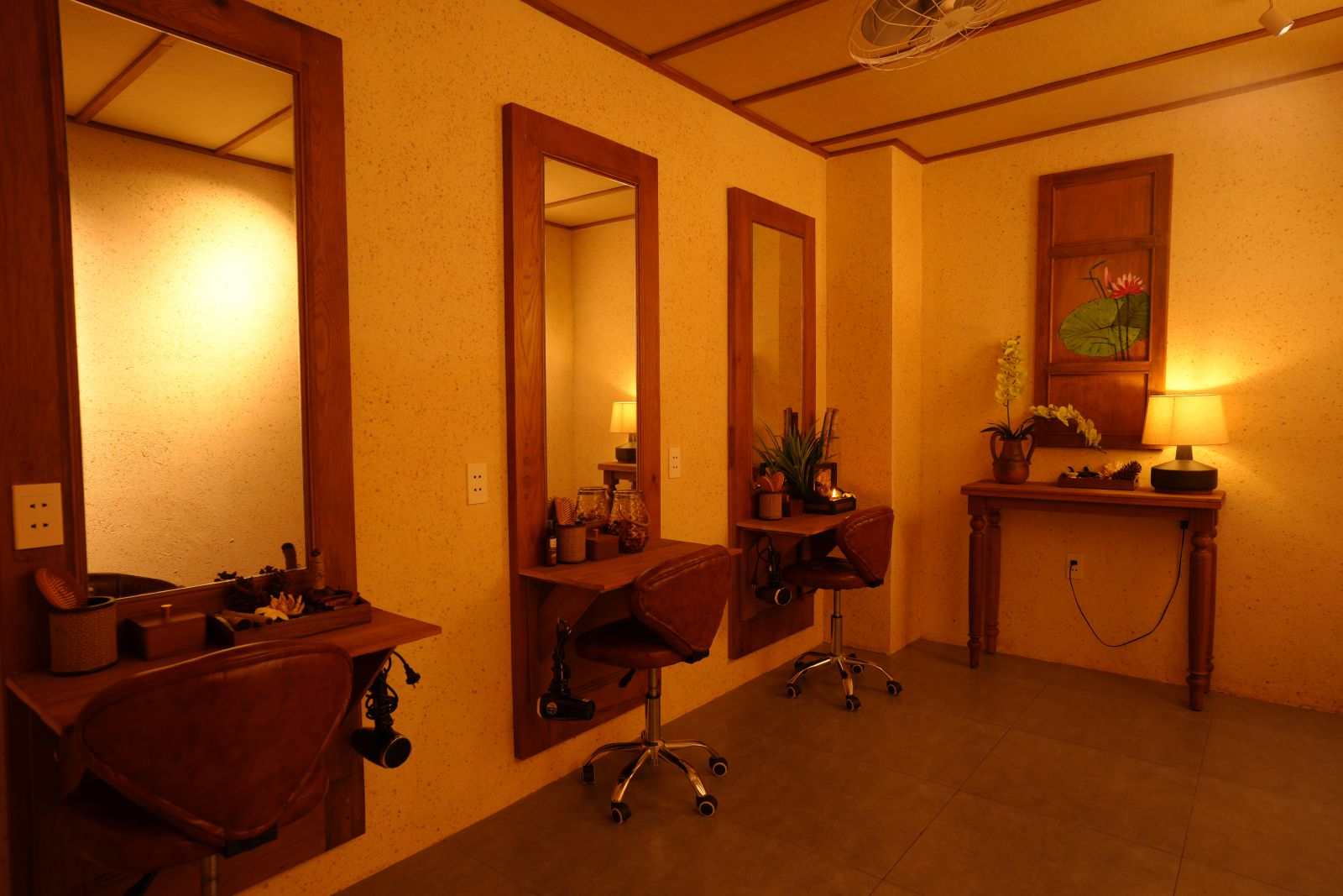 Phòng sấy tóc nhà charm spa nha trang